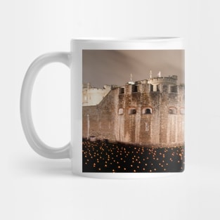 Tower of London Torch Lit Candles Lanterns Mug